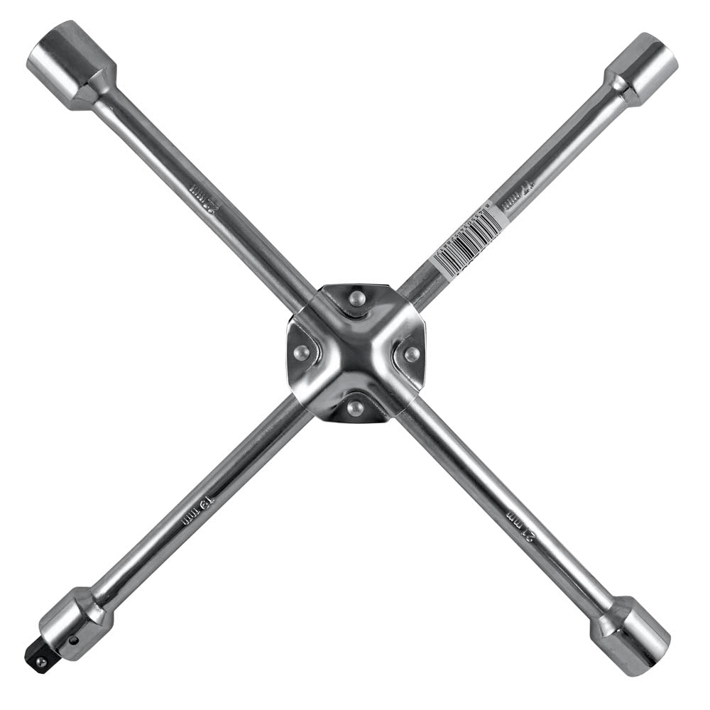 CHIAVE A CROCE PER DADI RUOTA CON ADATTATORE RIMOVIBILE 1/2" 52881 JBM