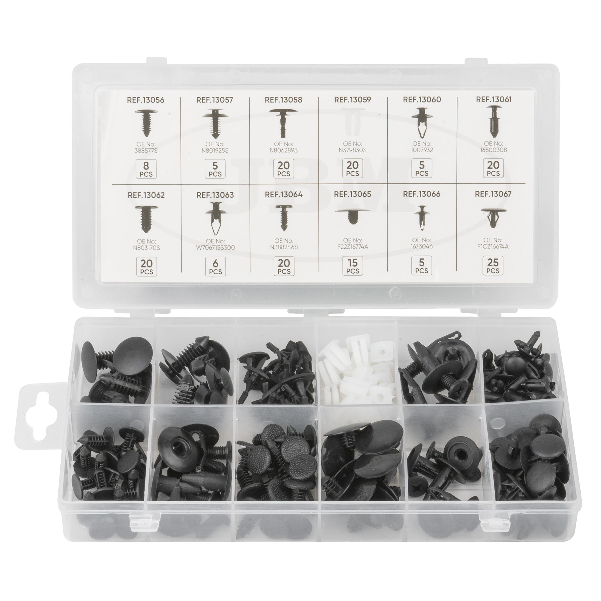ASSORTIMENTO CLIP DI FISSAGGIO PER FORD 169 PEZZI 52891 JBM