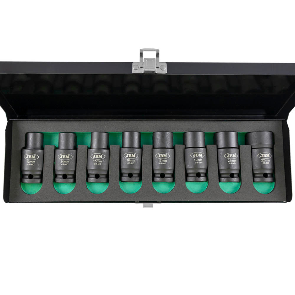 SET DI 8 BUSSOLE ESAGONALI A IMPATTO CON DOPPIA POSIZIONE (FISSA/ARTICOLATA) JBM 53044