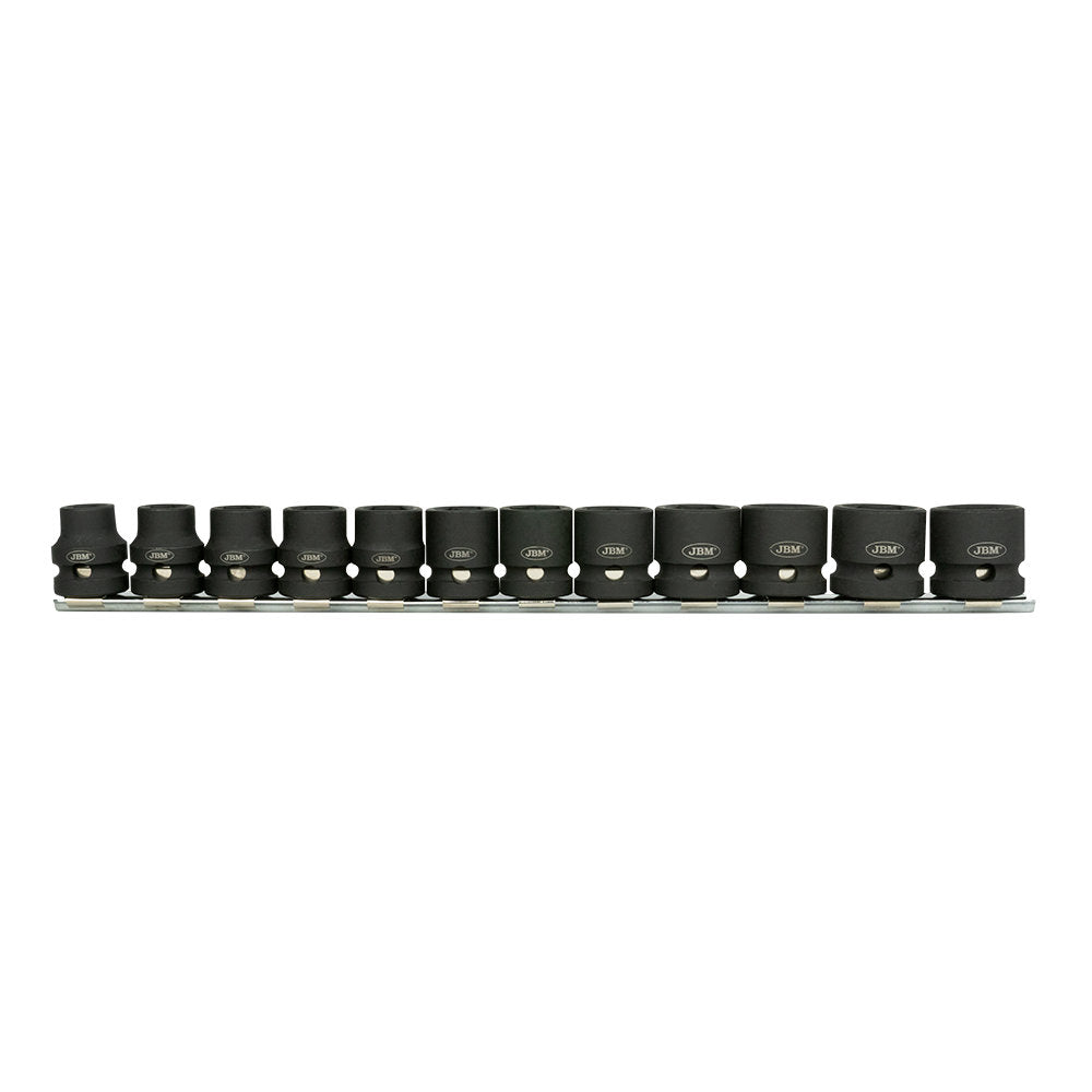 SET DI 12 BUSSOLE PNEUMATICHE DI 1/2" ESAGONALE PROFILO BASSO 53060 JBM