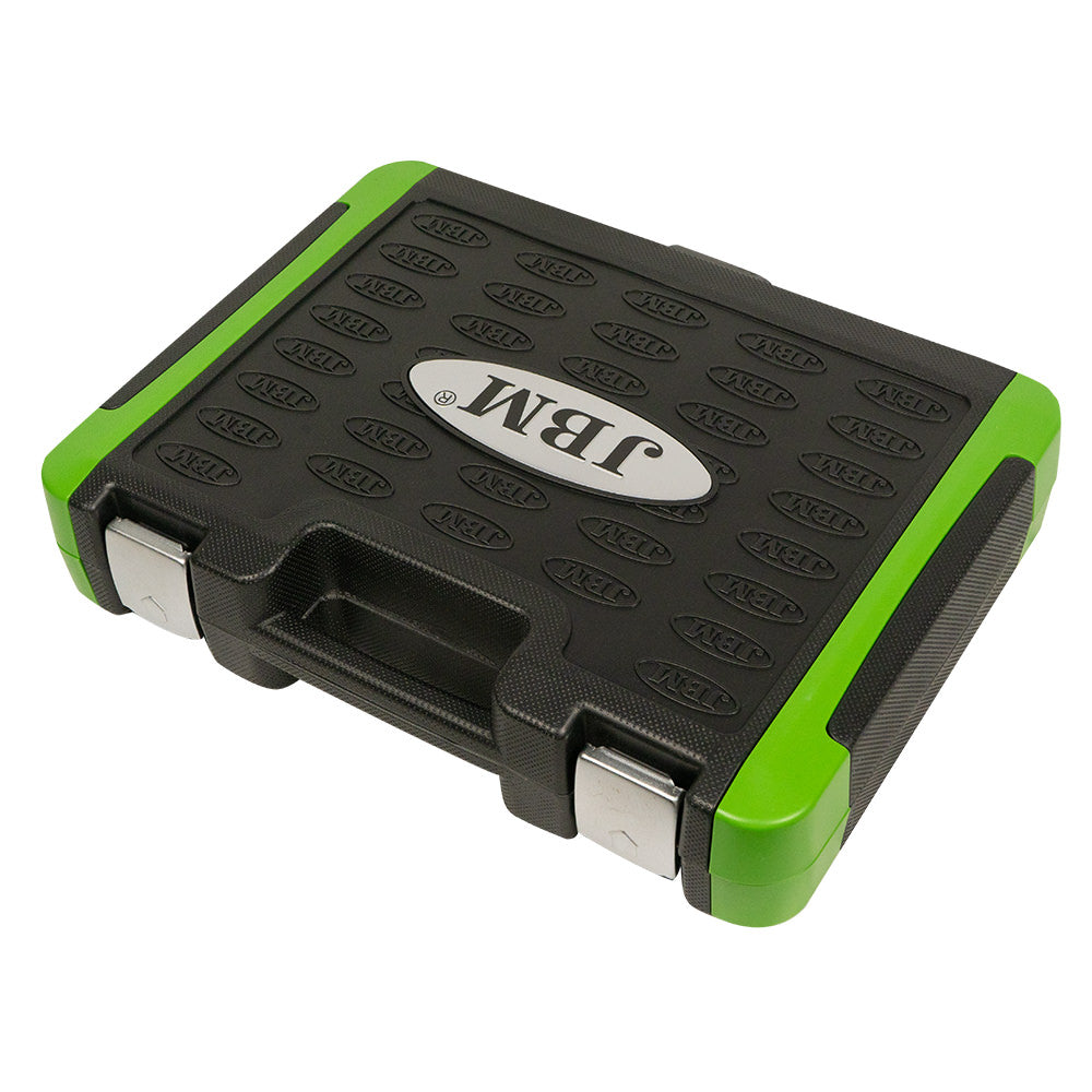 VALIGETTA DI UTENSILI DA 60 PEZZI CON BUSSOLE SPLINE DA 1/2" E 1/4" CROMATE JBM 53108