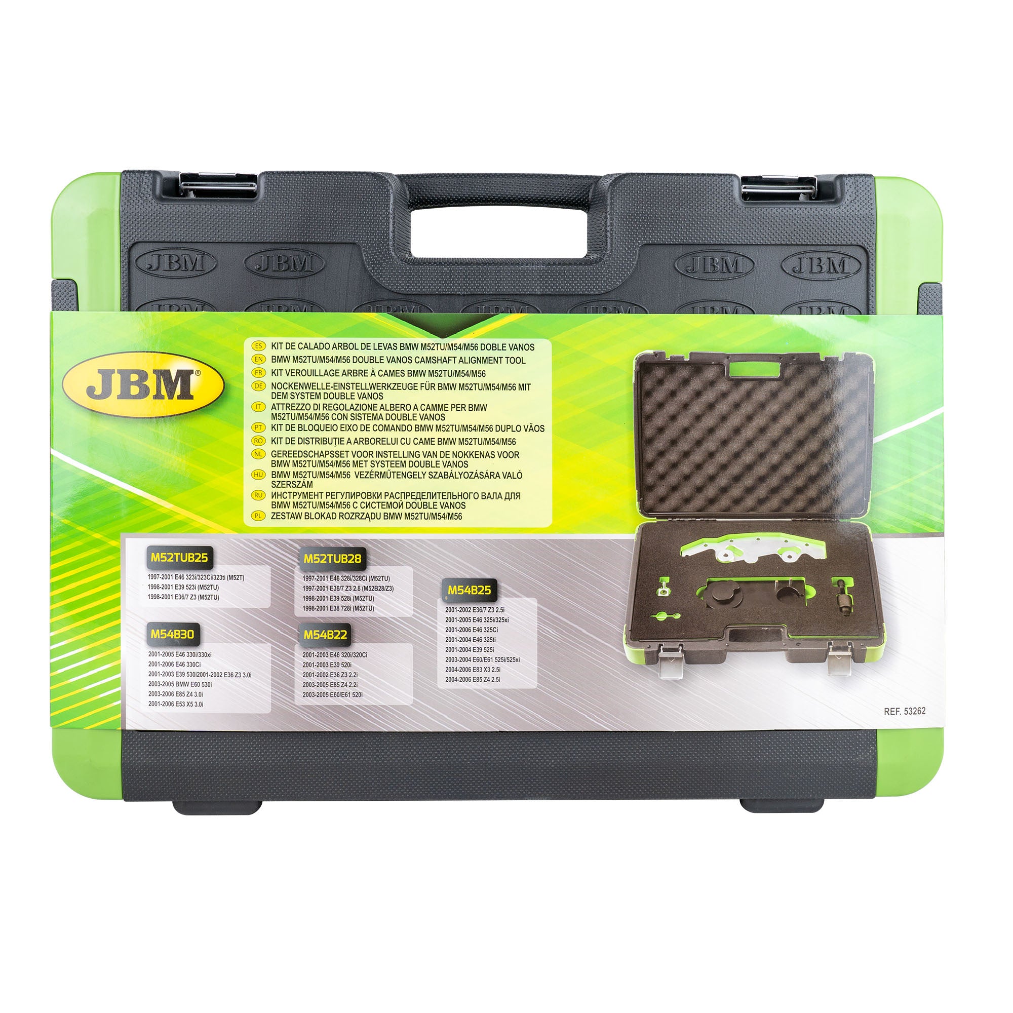 KIT DI MESSA IN FASE ALBERO A CAMME PER BMW M52TU, M54, M56 CON SISTEMA DOUBLE VANOS 53262 JBM