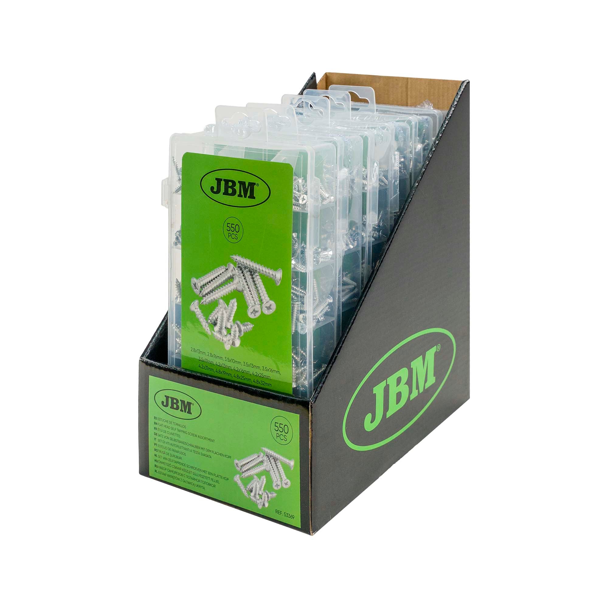 ASTUCCIO DI VITI AUTOFILETTANTI A TESTA SVASATA 53369 JBM