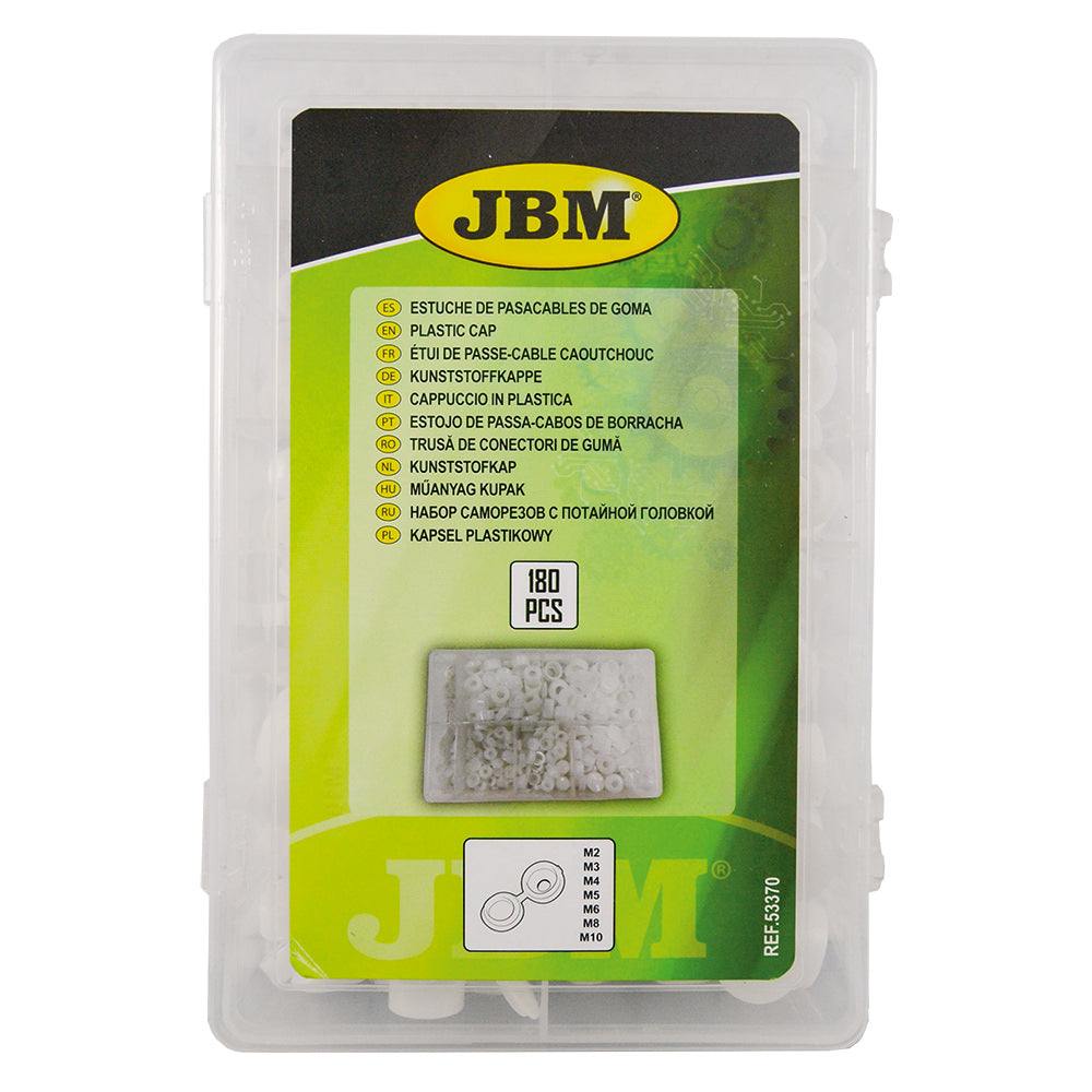 ASTUCCIO DI PASSACAVO IN GOMMA (180 PEZZI) M2,3,4,5,6,8, 10 53370 JBM