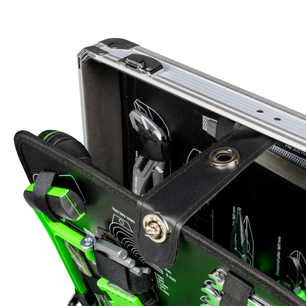 VALIGETTA IN ALLUMINIO CON UTENSILI 108 PEZZI CON BUSSOLE 1/2" SATINATE JBM 53444