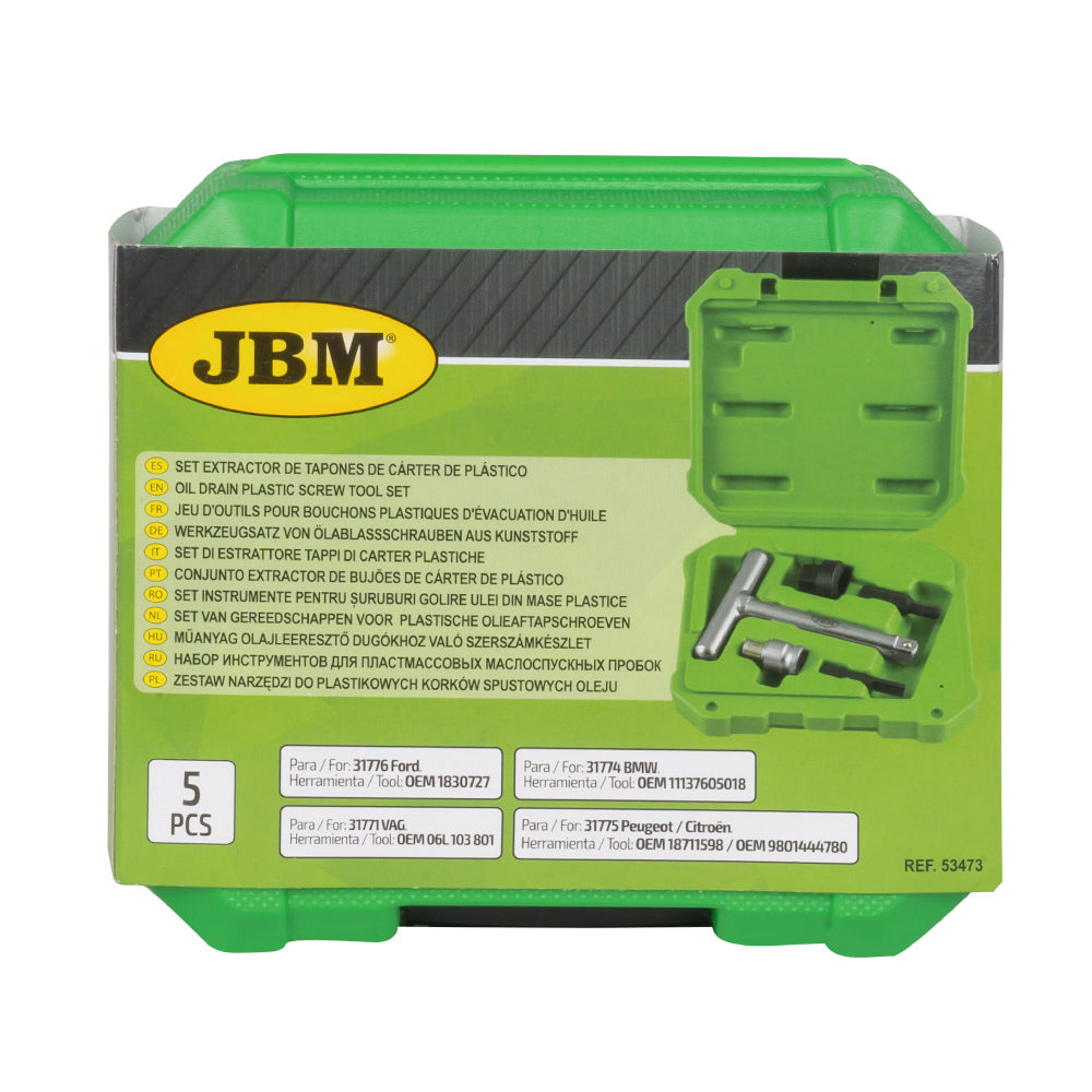 SET DI ESTRATTORE TAPPI DI CARTER PLASTICHE 53473 JBM
