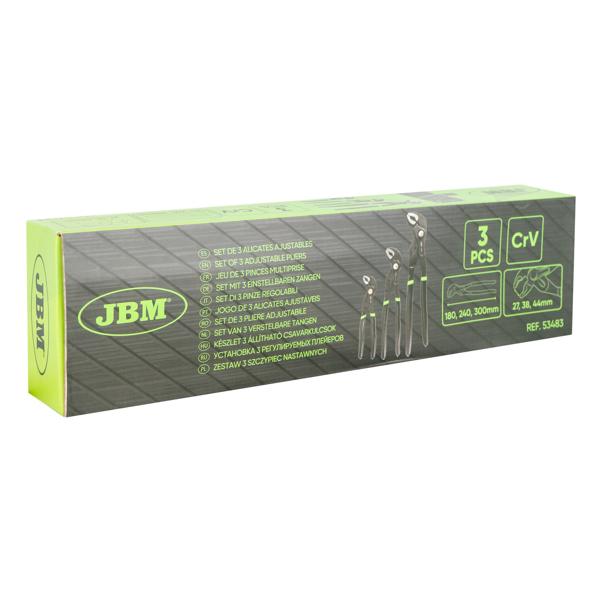 SET DI 3 PINZE REGOLABILI 53483 JBM