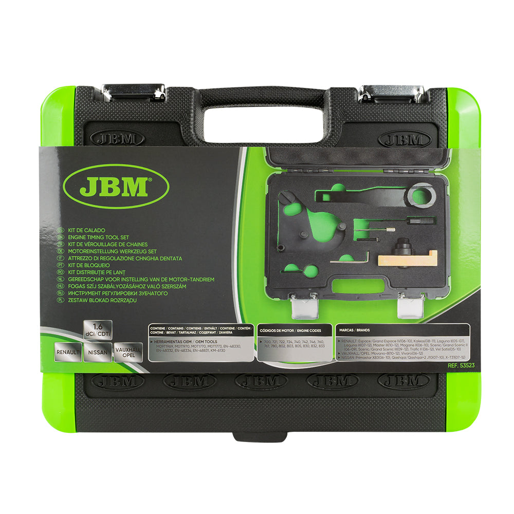 KIT DI MESSA IN FASE PER MOTORI DIESEL RENAULT/NISSAN/OPEL 1.6, 2.0, 2.3 DCI 53523 JBM