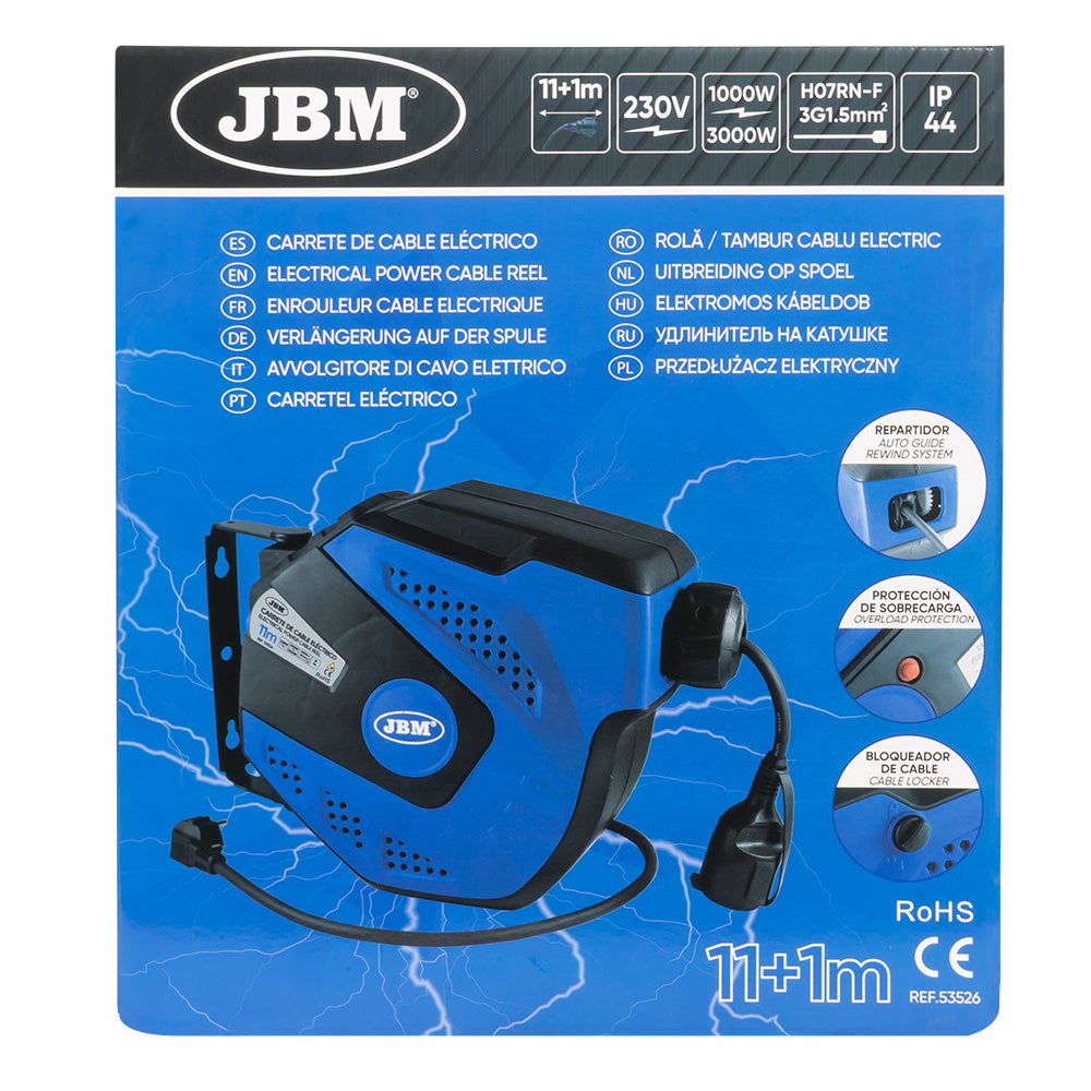 AVVOLGICAVO ELETTRICO 12M - BLU JBM 53526