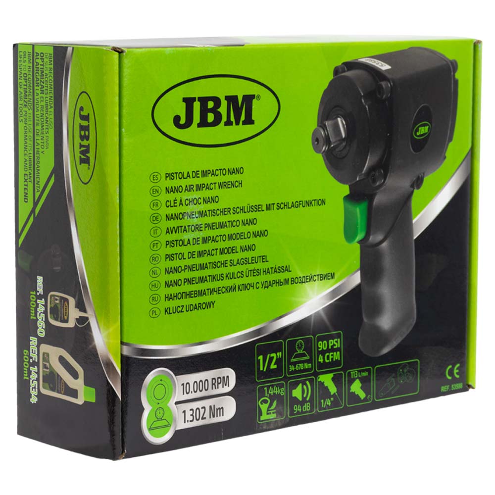 AVVITATORE PNEUMATICO MINI DA 1/2” 1302NM JBM 53588