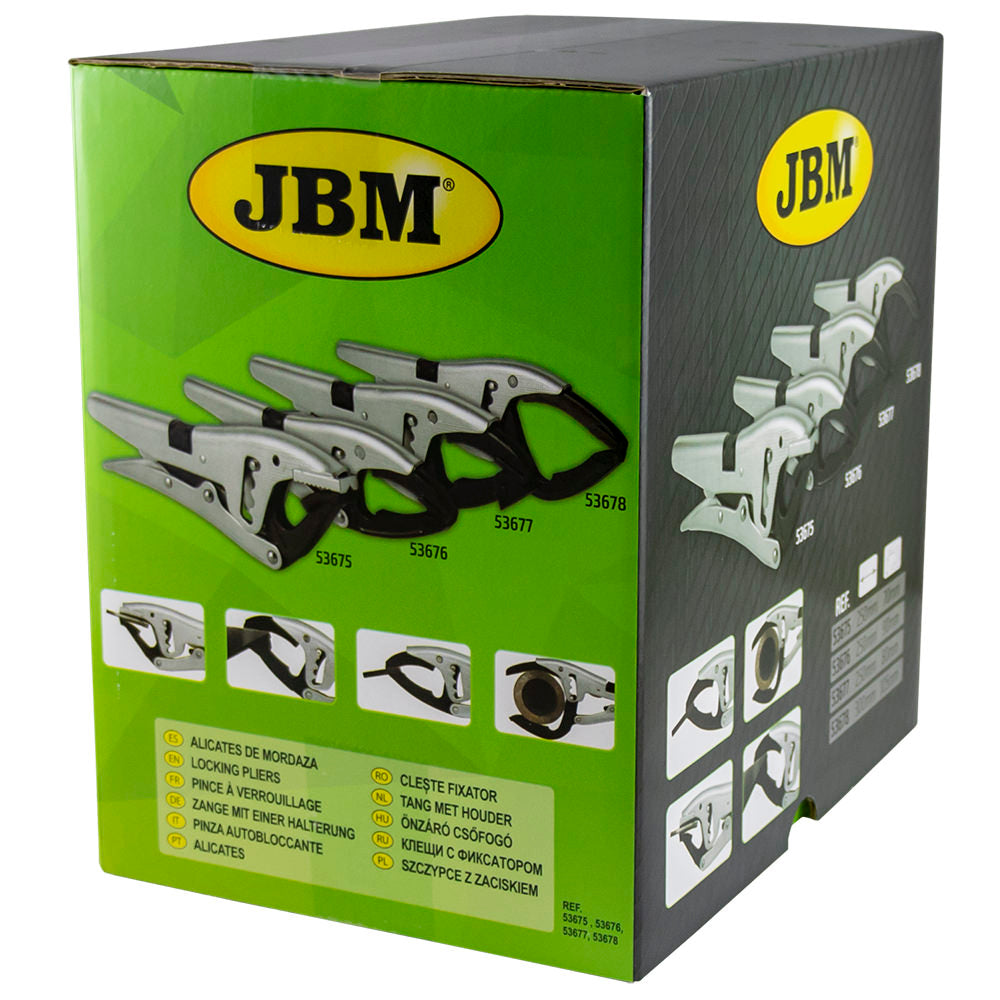 PINZA AUTOBLOCCANTE CON GANASCE A COLLO DI CIGNO OSCILLANTI 53677 JBM