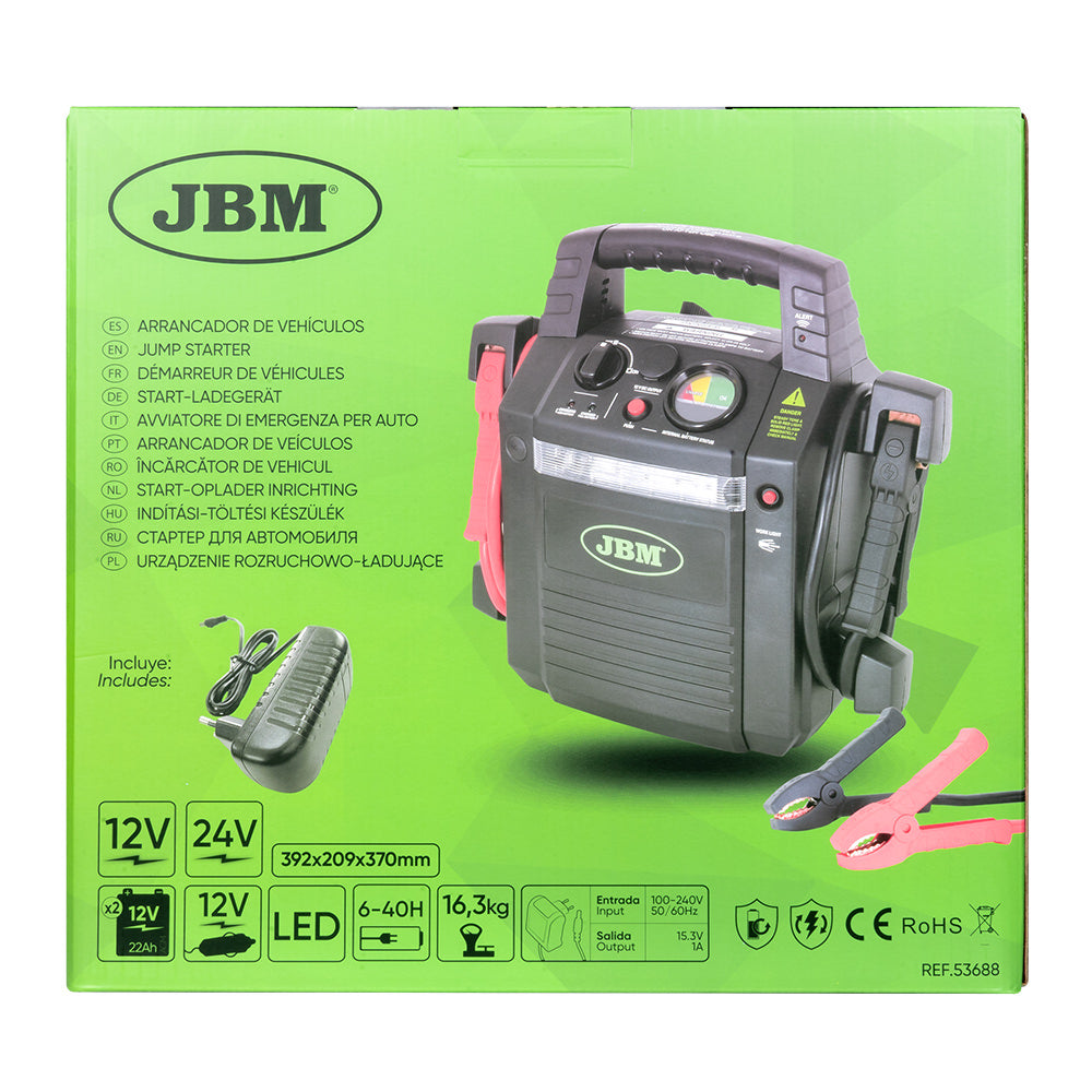 AVVIATORE DI EMERGENZA PER AUTO 12/24V JBM 53688