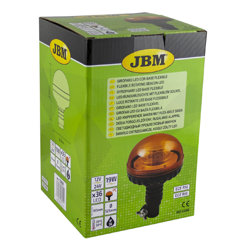 LUCE ROTANTE LED 12-24V BASE FLESSIBILE 53690 JBM