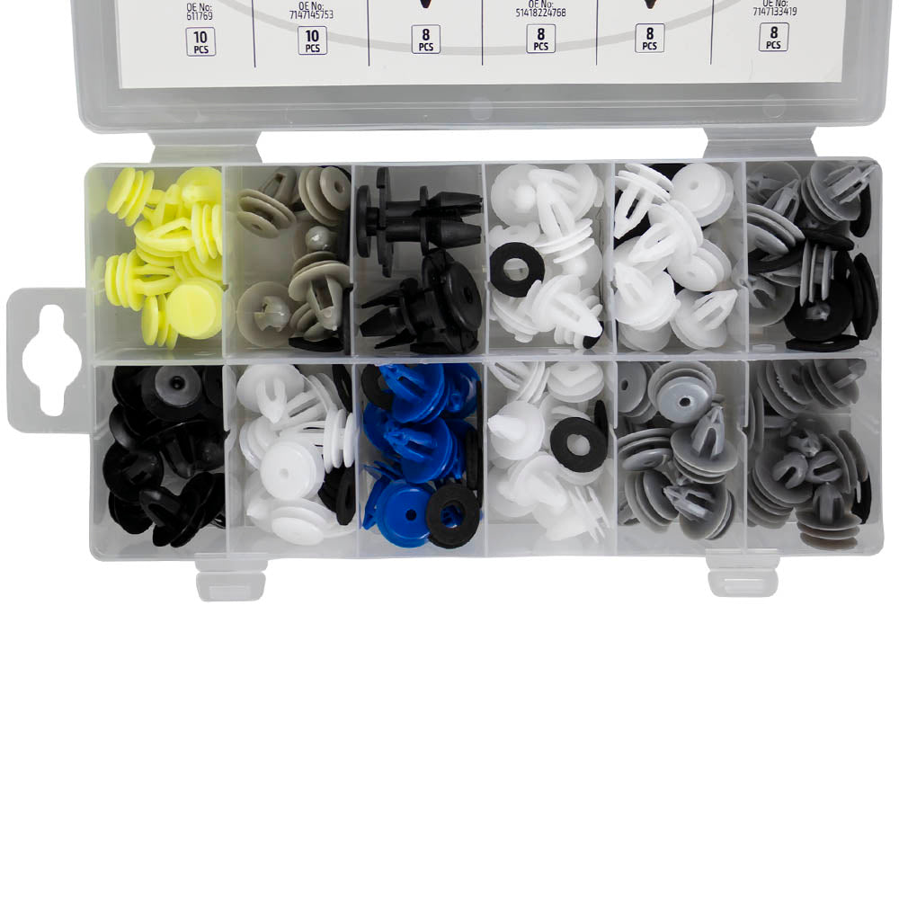 ASSORTIMENTO DI 92 PZ. CLIP PER PANNELLI PORTA/MODANATURA BMW MINI 53719 JBM