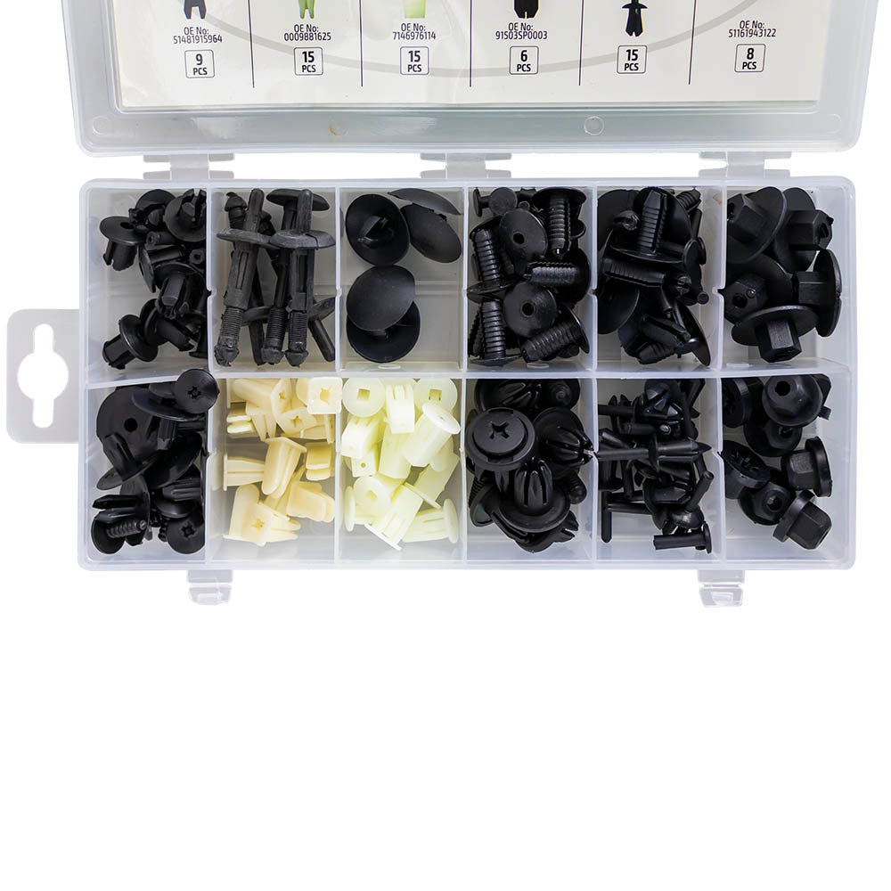 ASSORTIMENTO DI 112 PZ. CLIP PER TAPPEZZATURA BMW MINI 53720 JBM