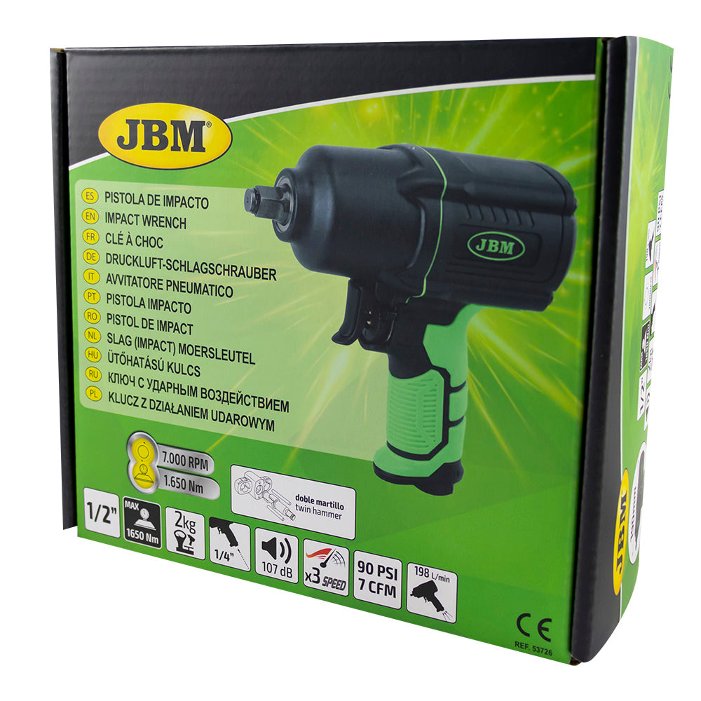 AVVITATORE PNEUMATICO DA 1/2" 1650NM 53726 JBM