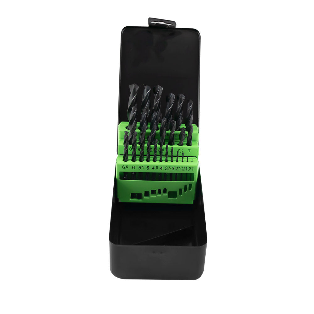 SET DI PUNTE AD ELICA HSS 4241, 1-13 MM, NERO 53855 JBM