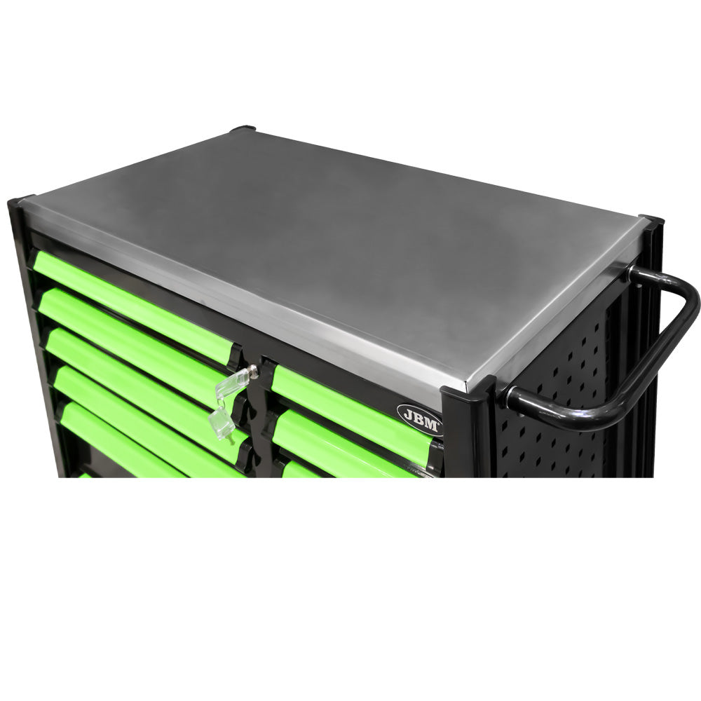 CARRELLO CON 12 CASSETTI VERDE - VUOTO 53868 JBM