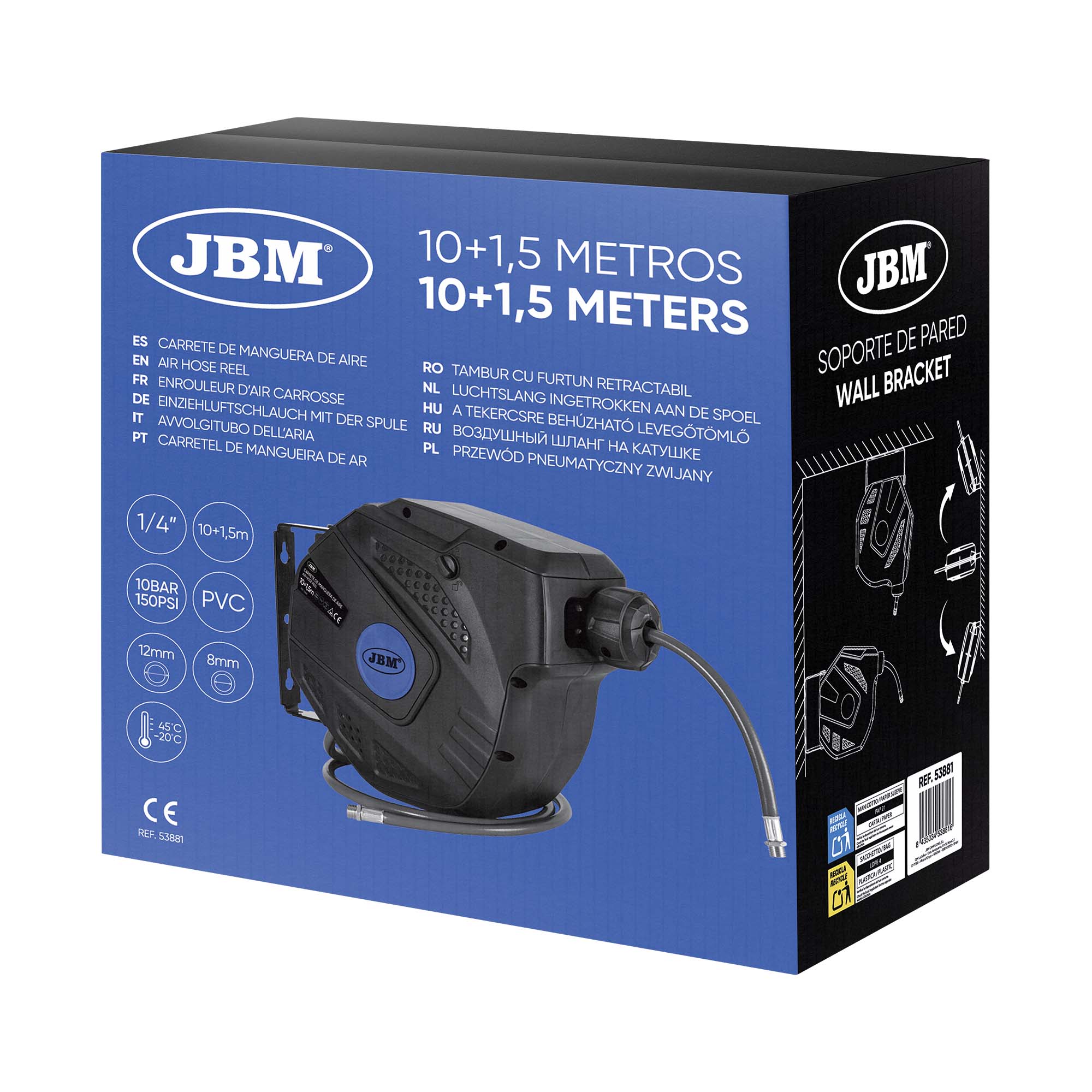 AVVOLGITUBO ARIA DA 10+1,5M - BLU 53881 JBM