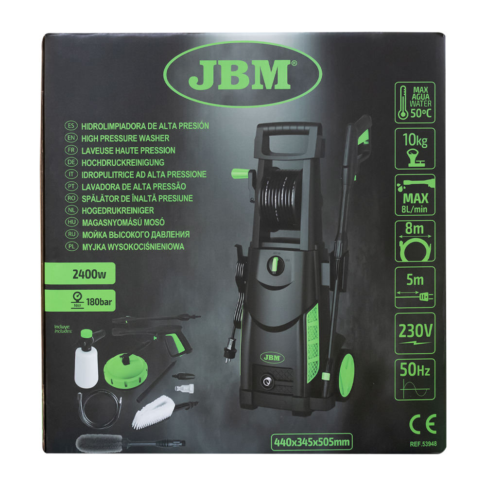 IDROPULITRICE AD ALTA PRESSIONE 2400W JBM 53948