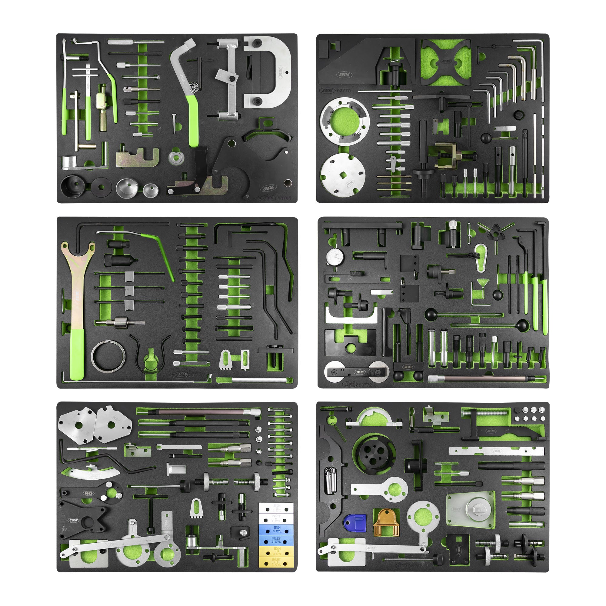 CARRELLO VERDE 7 CASSETTI SPECIALE KIT DI MESSA IN FASE JBM