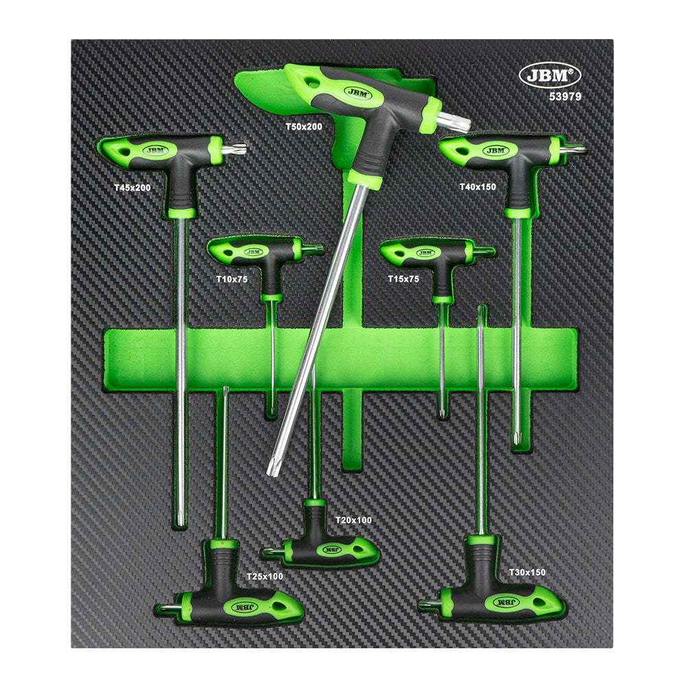 SET DI 8 CHIAVI TORX A "T" IN MODULO JBM 53979