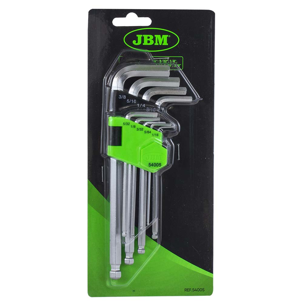 SET DI 9 CHIAVI ALLEN A PUNTA TONDA (POLLICI) 54005 JBM