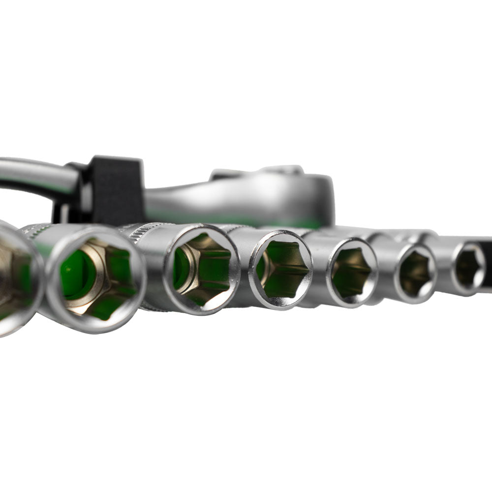 CRICCHETTO 1/2" CON TESTA A 72 DENTI 255MM E BUSSOLE ESAGONALI 54028 JBM