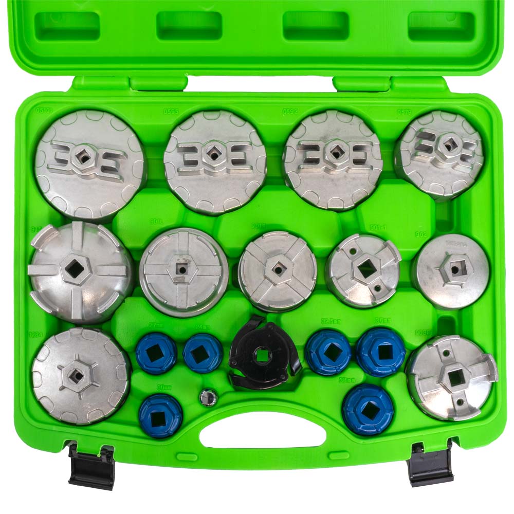 SET DI ESTRATTORI PER FILTRI DELL'OLIO IN ALLUMINIO, 19 PZ. JBM 54068