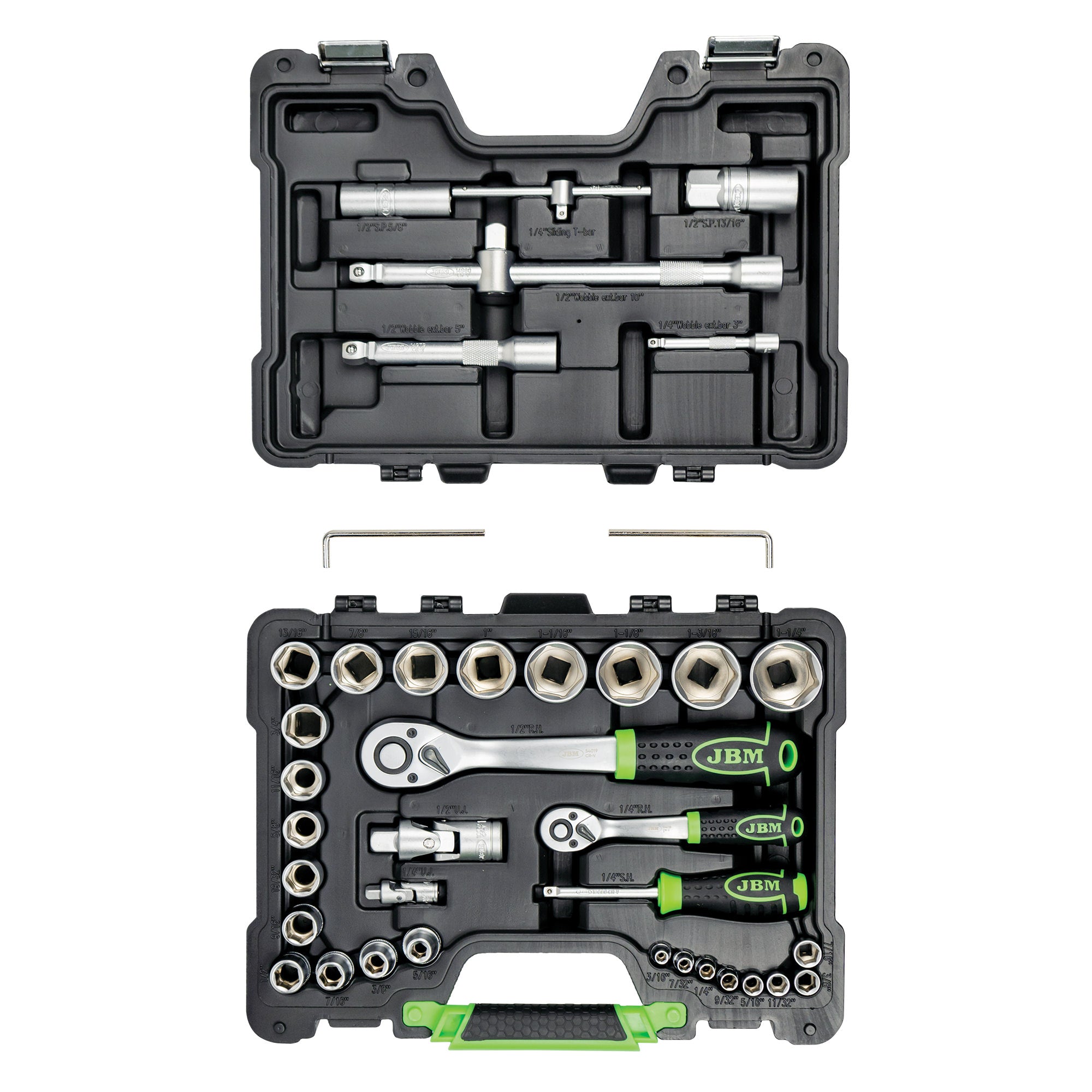 VALIGETTA DI UTENSILI IN POLLICI SATINATI DA 37 PEZZI JBM 54106