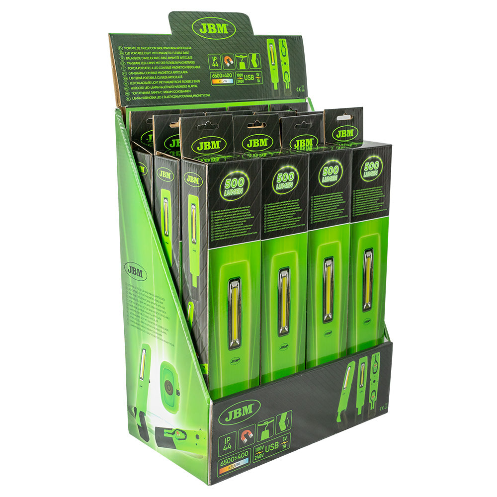 LAMPADA LED PORTATILE CON BASE MAGNETICA ARTICOLATA - 500LM 54123 JBM