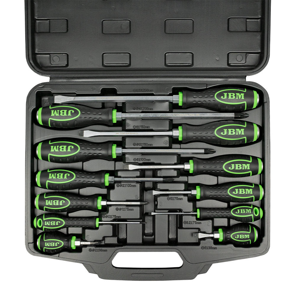VALIGETTA CON 12 CACCIAVITI GO-THROUGH CON PUNTA MAGNETICA 54126 JBM