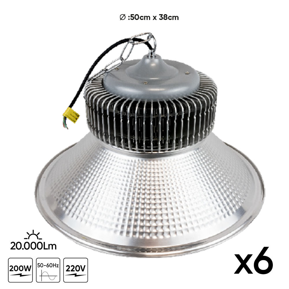 SET DI 6 LAMPADE LED INDUSTRIALI - 20000LM (REF.54039) 54133 JBM