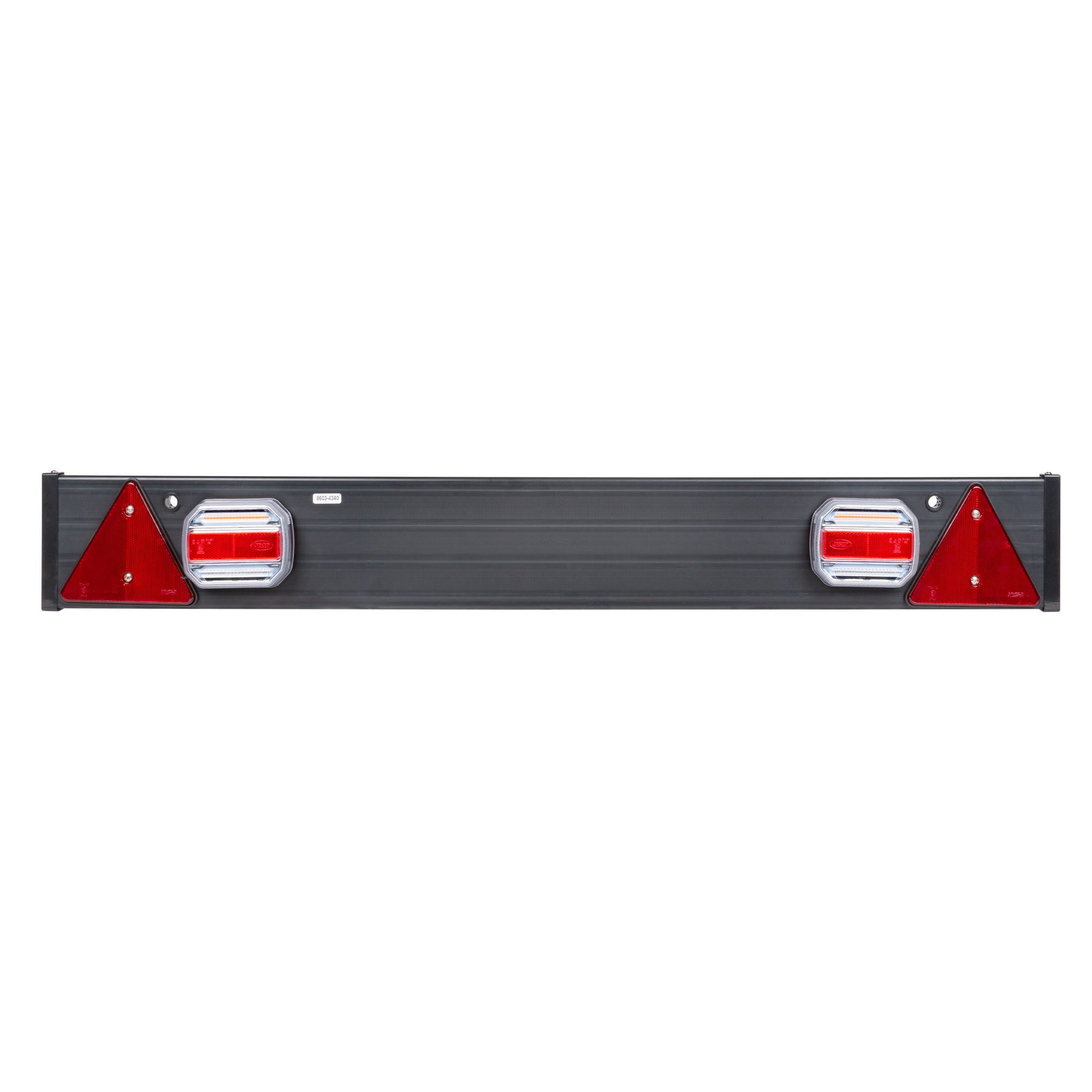 BARRA PER RIMORCHIO DI 1100 MM X 140 MM, 2 LUCI LED E 2 CATARIFRANGENTI TRIANGOLARI 54163 JBM
