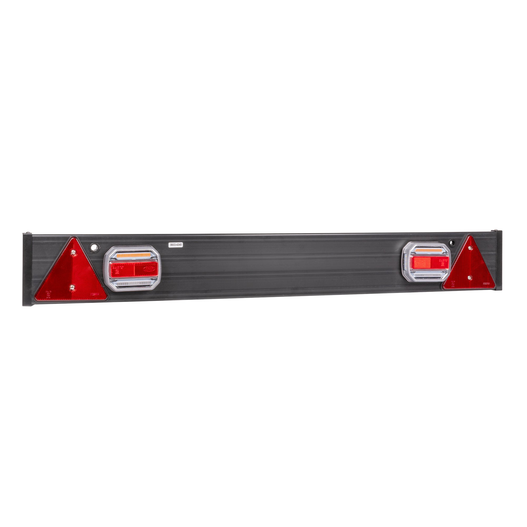 BARRA PER RIMORCHIO DI 1100 MM X 140 MM, 2 LUCI LED E 2 CATARIFRANGENTI TRIANGOLARI 54163 JBM