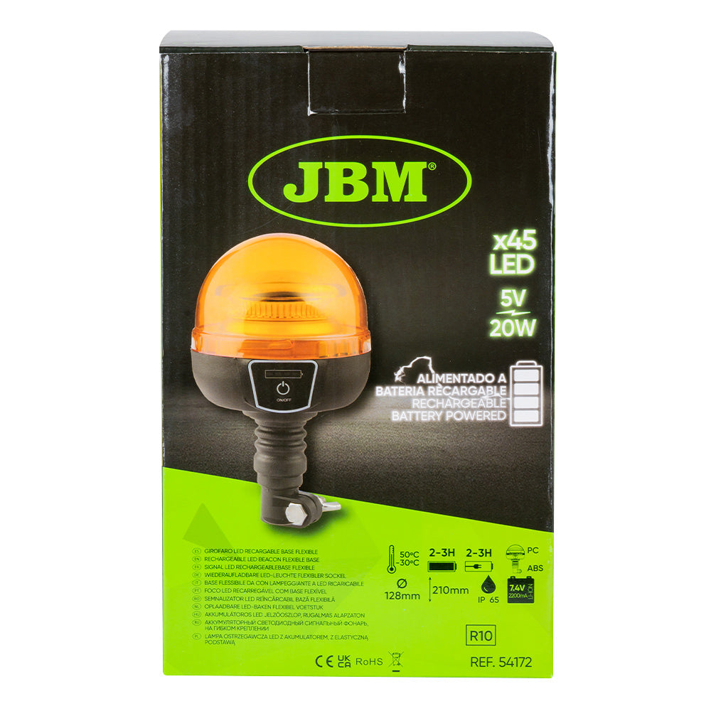 LUCE ROTANTE LED LAMPEGGIANTE CON BASE FLESSIBILE 54172 JBM