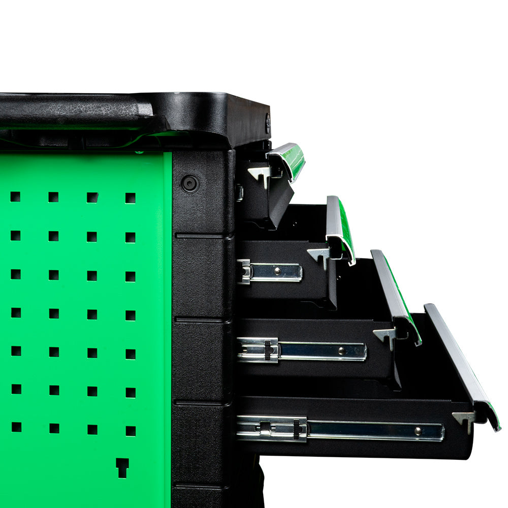 CARRELLO UTENSILI 9 CASSETTI UGUALI VERDE - VUOTO 54297 JBM