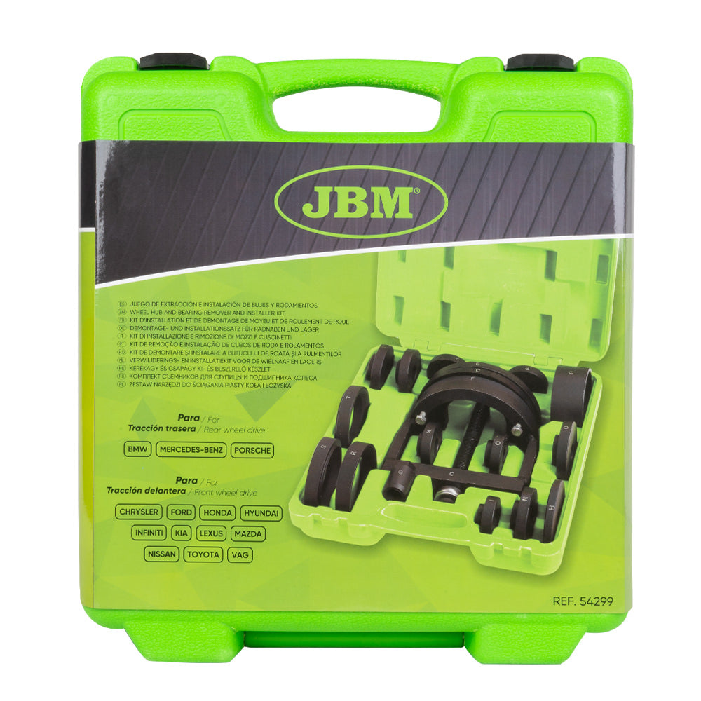 KIT DI INSTALLAZIONE E RIMOZIONE DI MOZZI E CUSCINETTI 54299 JBM