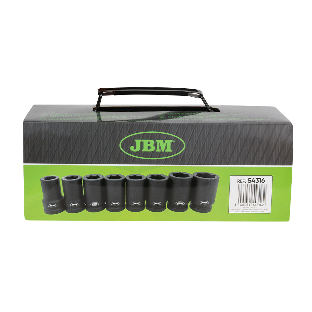 SET DI 8 BUSSOLE D'IMPATTO 1" LUNGHE 54316 JBM