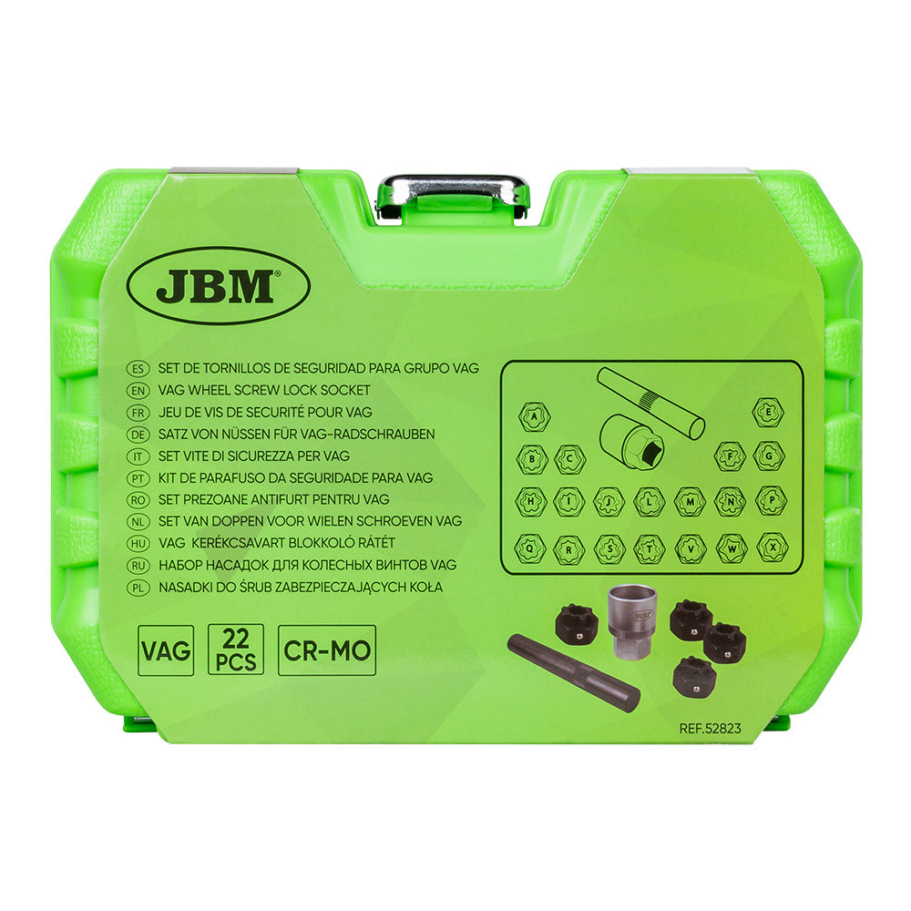 SET DI 22 CHIAVI PER BULLONE DI BLOCCO RUOTA PER IL GRUPPO VAG 54317 JBM