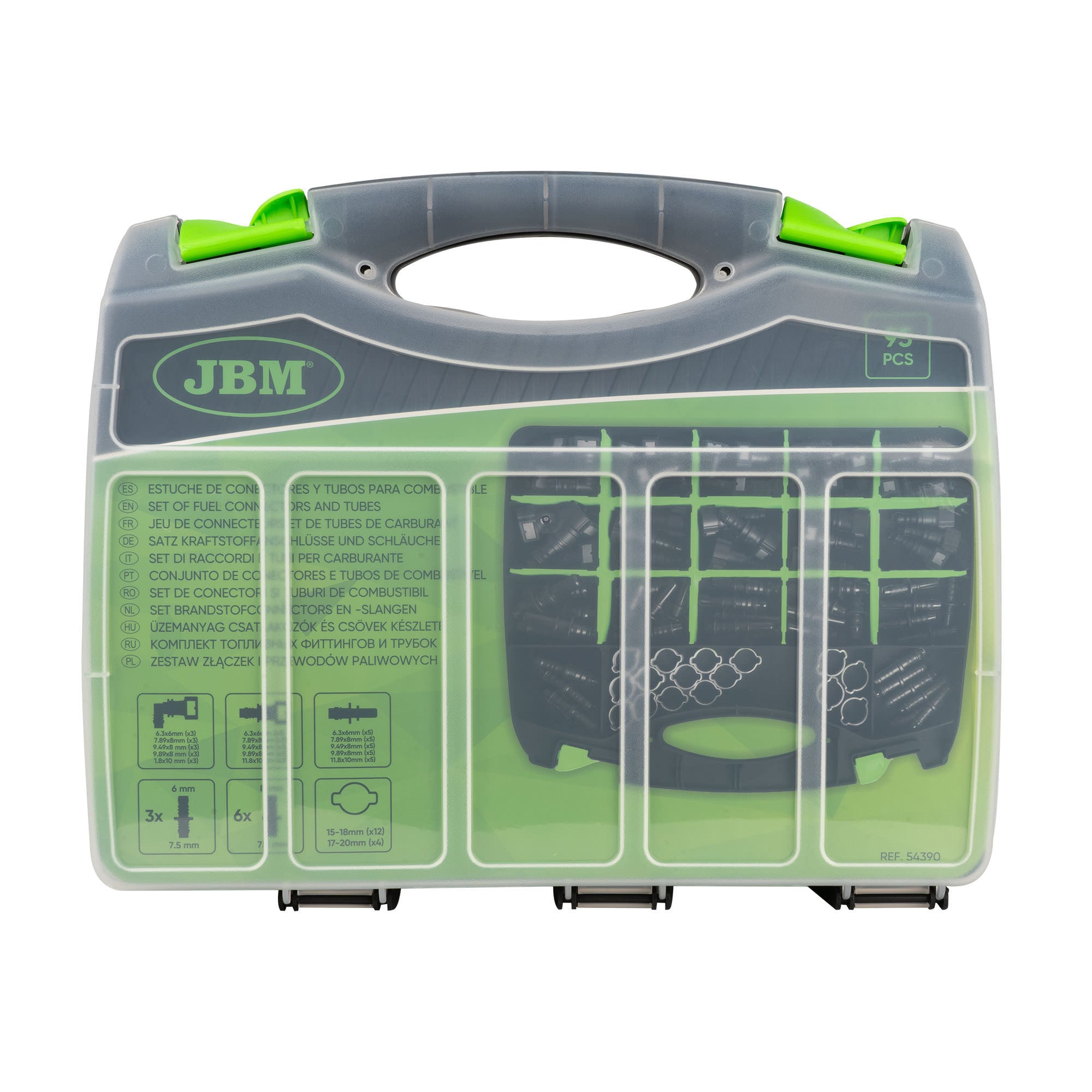 SET DI RACCORDI E TUBI PER CARBURANTE (95 PEZZI) 54390 JBM