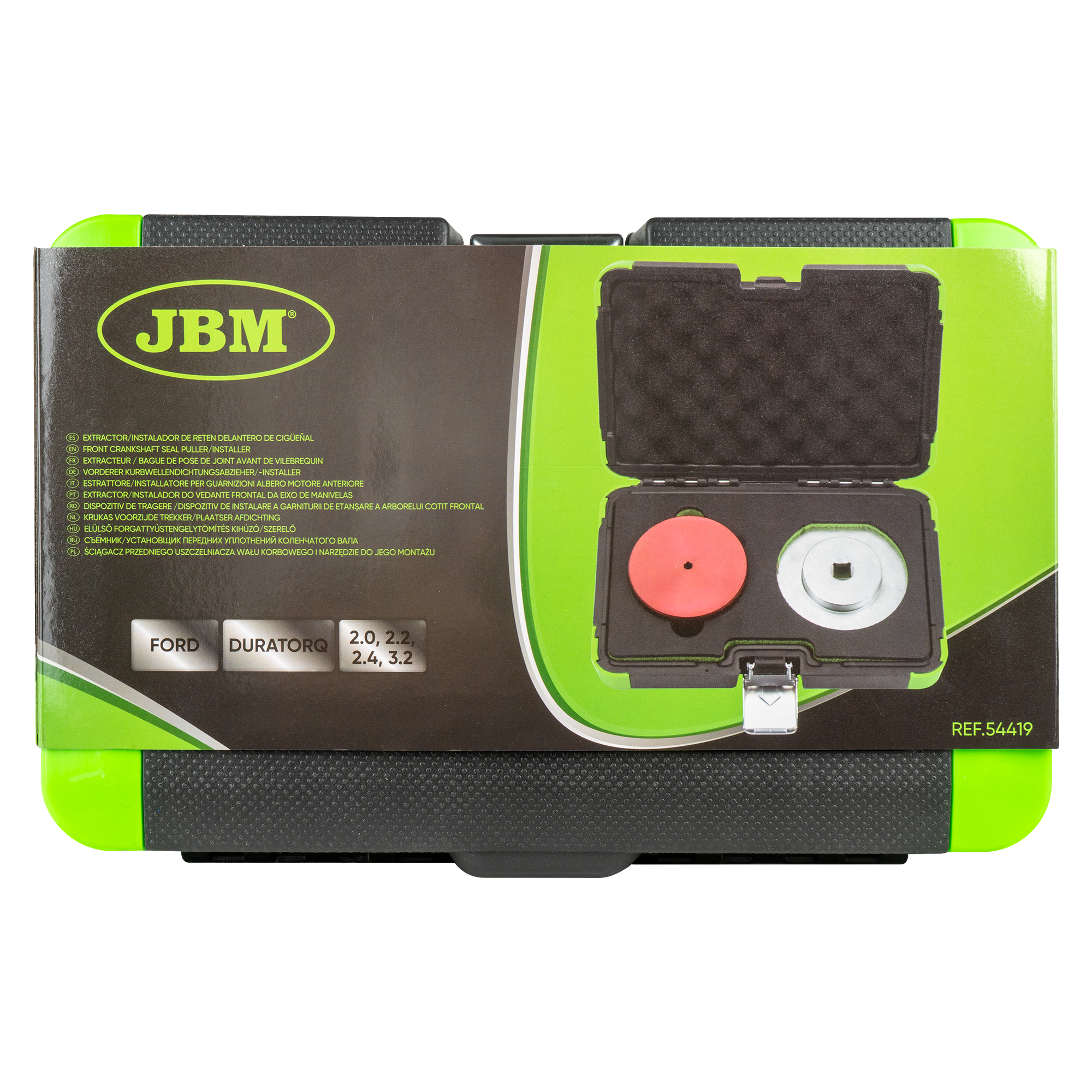 ESTRATTORE/INSTALLATORE PER GUARNIZIONI ALBERO MOTORE ANTERIORE FORD DURATORQ 2.0, 2.2, 2.4, 3.2 54419 JBM