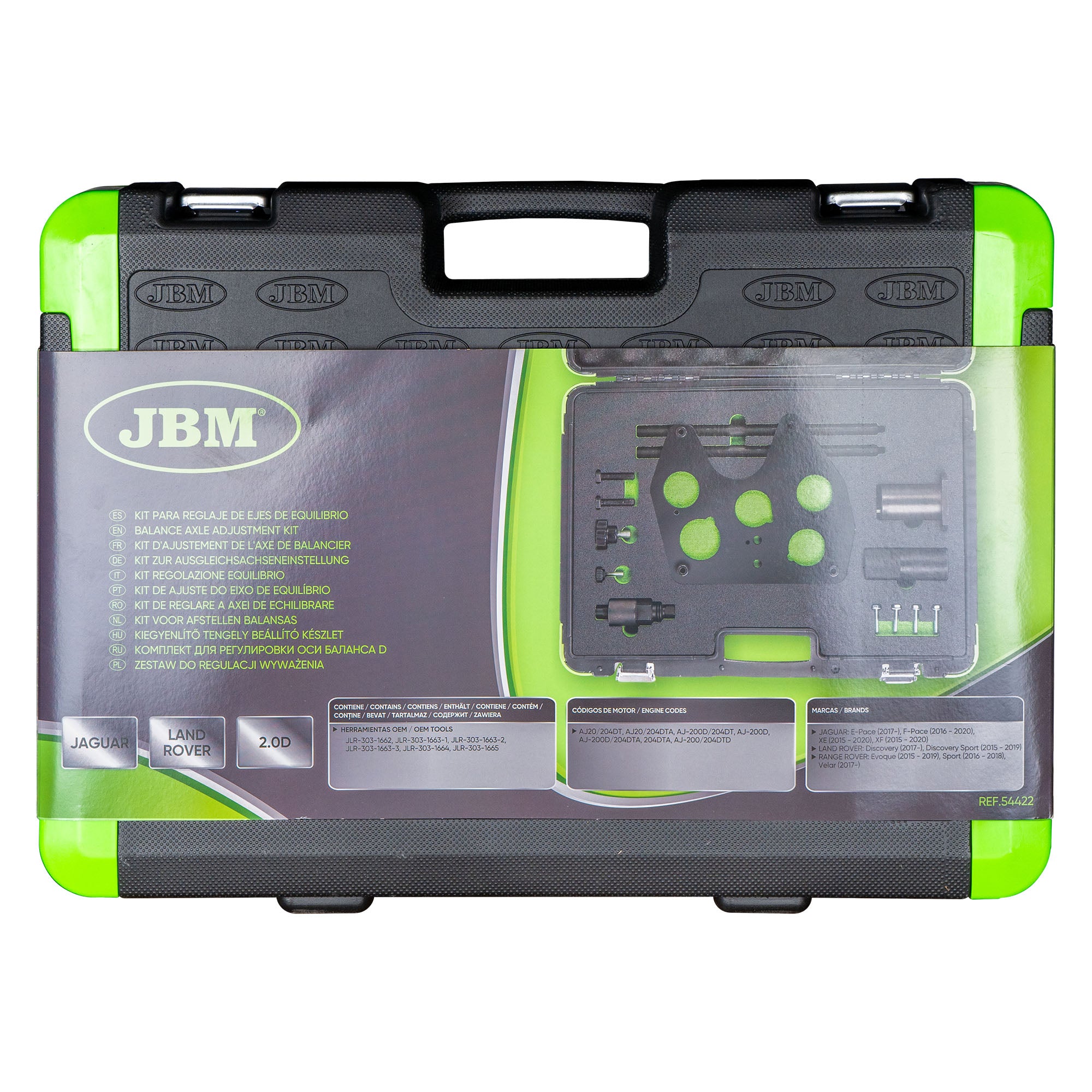 KIT REGOLAZIONE EQUILIBRIO ASSE JAGUAR/LAND ROVER 2.0D 54422 JBM