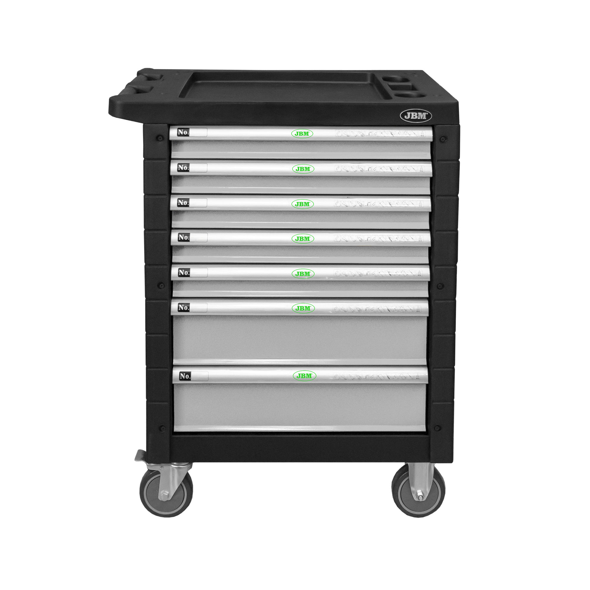 CARRELLO CON 7 CASSETTI GRIGIO - SPECIALE KIT MESSA IN FASE 54502 JBM