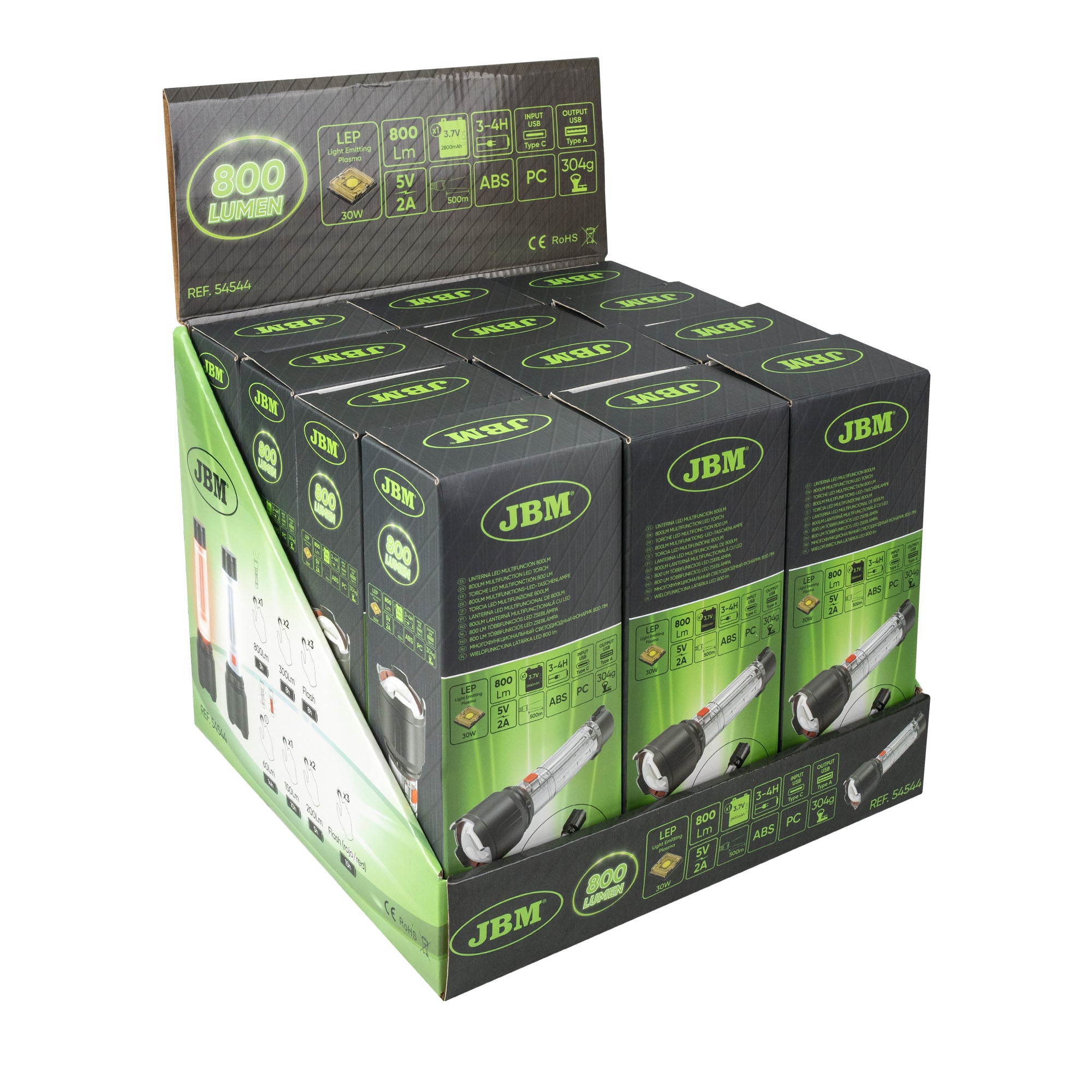 TORCIA LED MULTIFUNZIONE 800LM 54544 JBM
