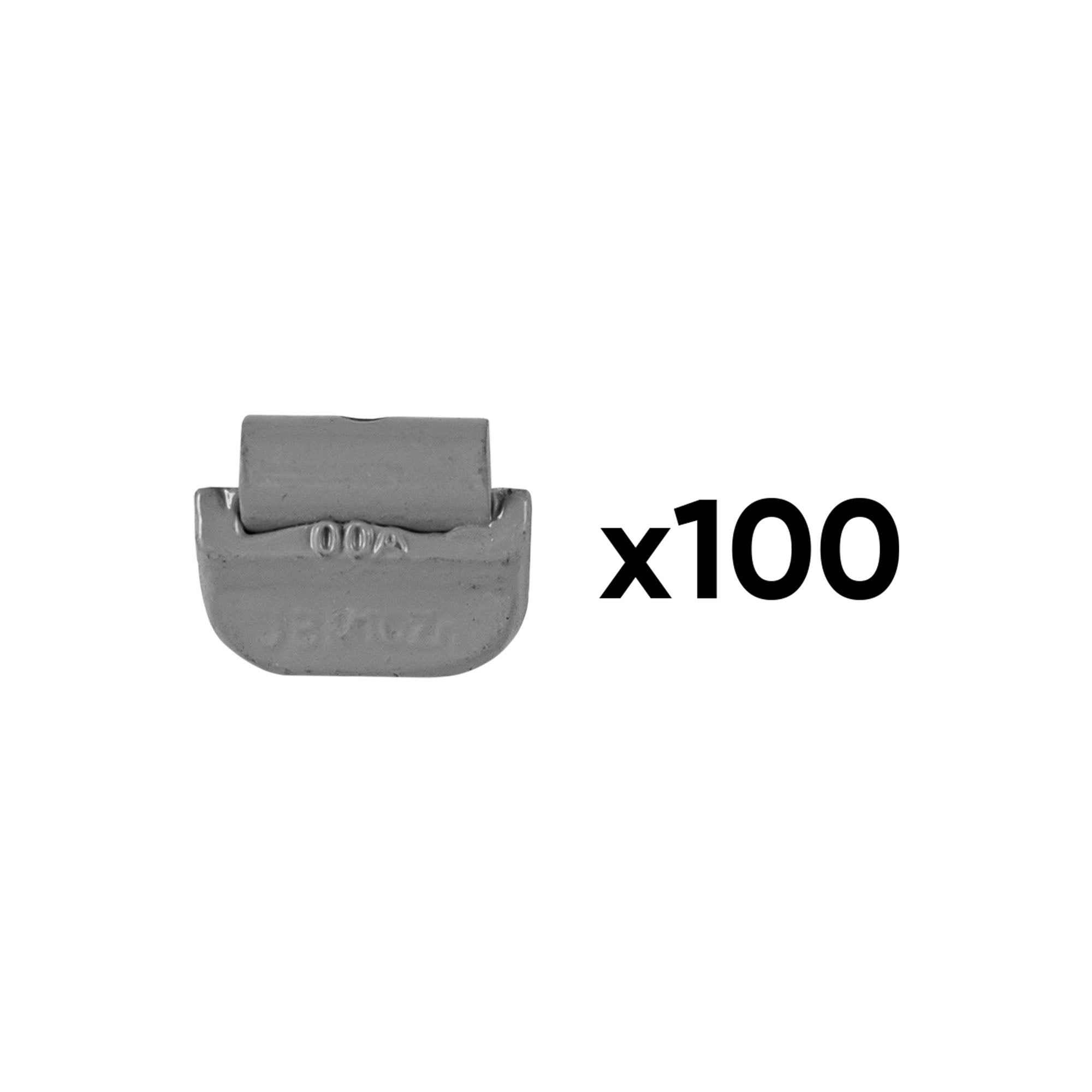 SCATOLA DI 100 PESI IN ZINCO A GRAFFETTA DA 10GR. SPECIALE PER CERCHI UNIVERSALI 54657 JBM