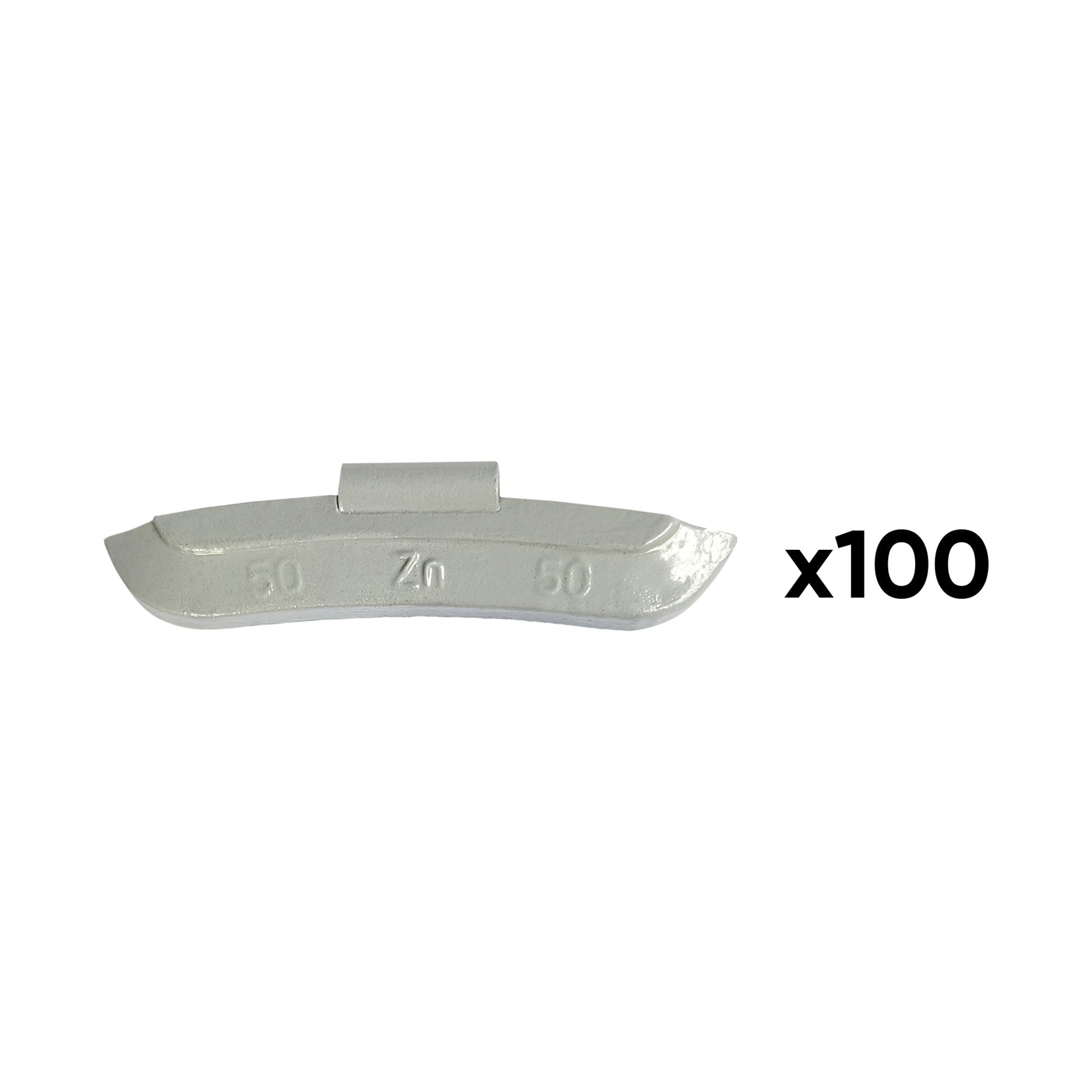 SCATOLA DI 100 PESI IN ZINCO A GRAFFETTA DA 50GR. SPECIALE PER CERCHI UNIVERSALI 54665 JBM