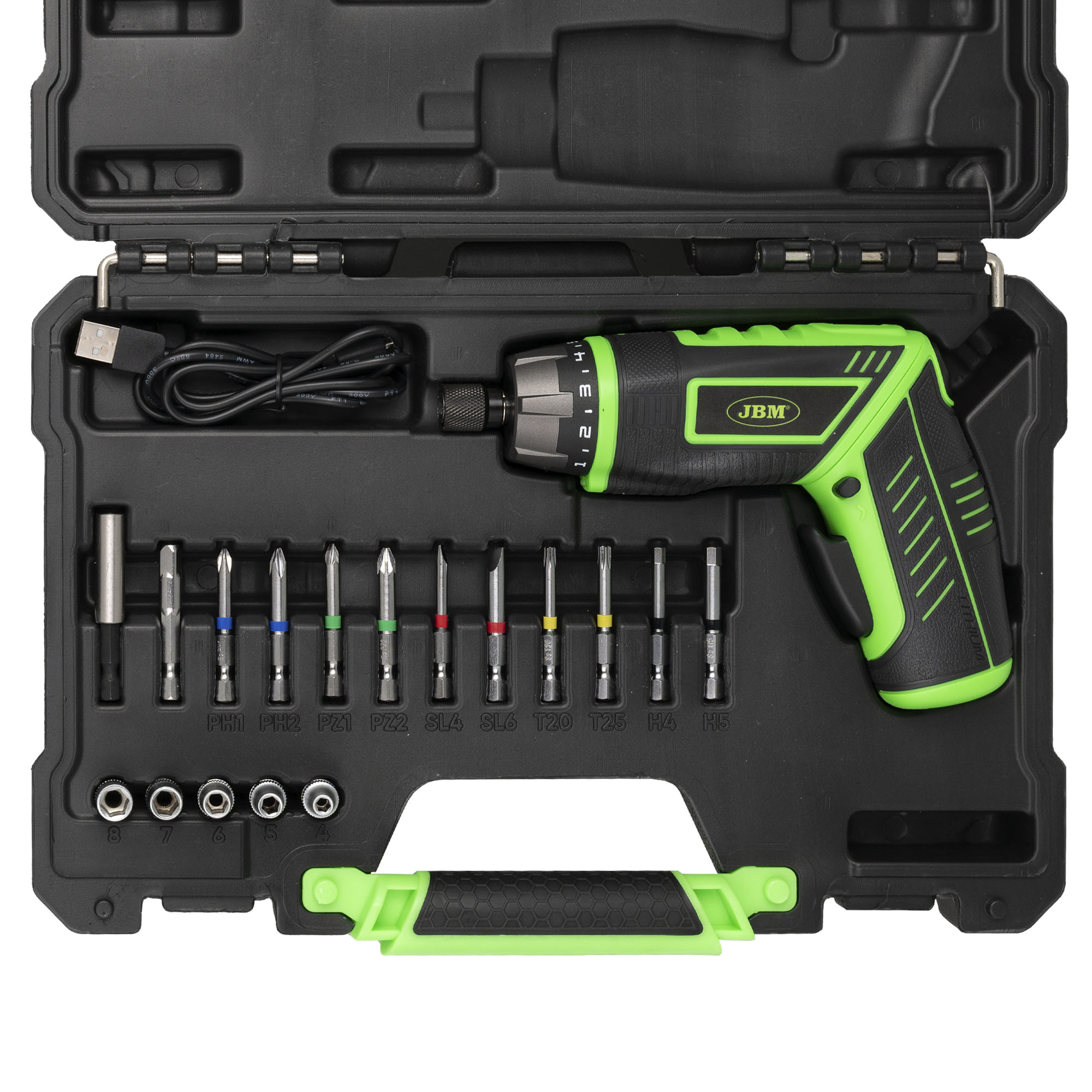 CACCIAVITE A BATTERIA E SET DI PUNTE JBM 54683