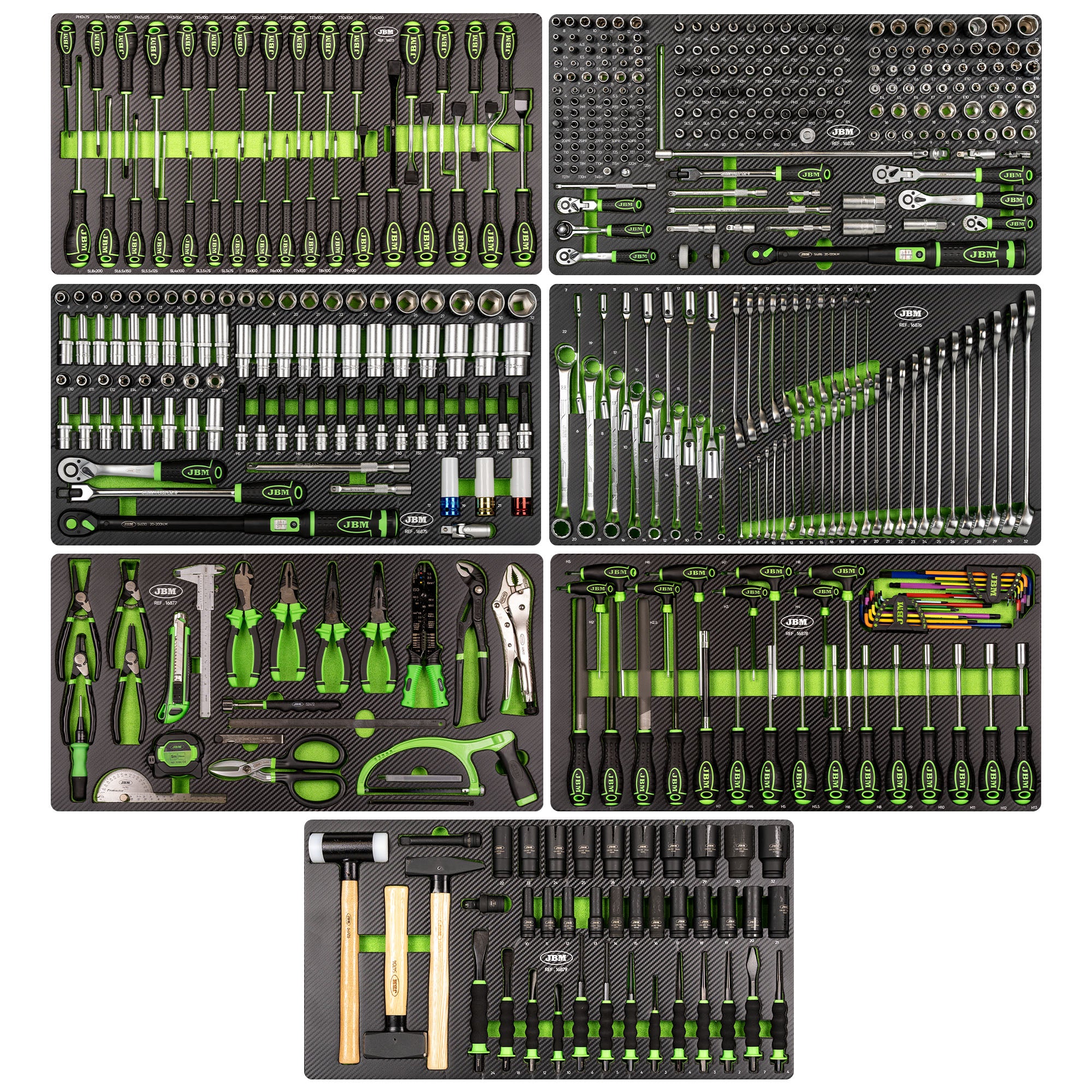 CARRELLO ATTREZZI XL A 8 CASSETTI ASSEMBLATO CON 468 PEZZI JBM 54688 + 6kg. prosciutto iberico SERIE54688P