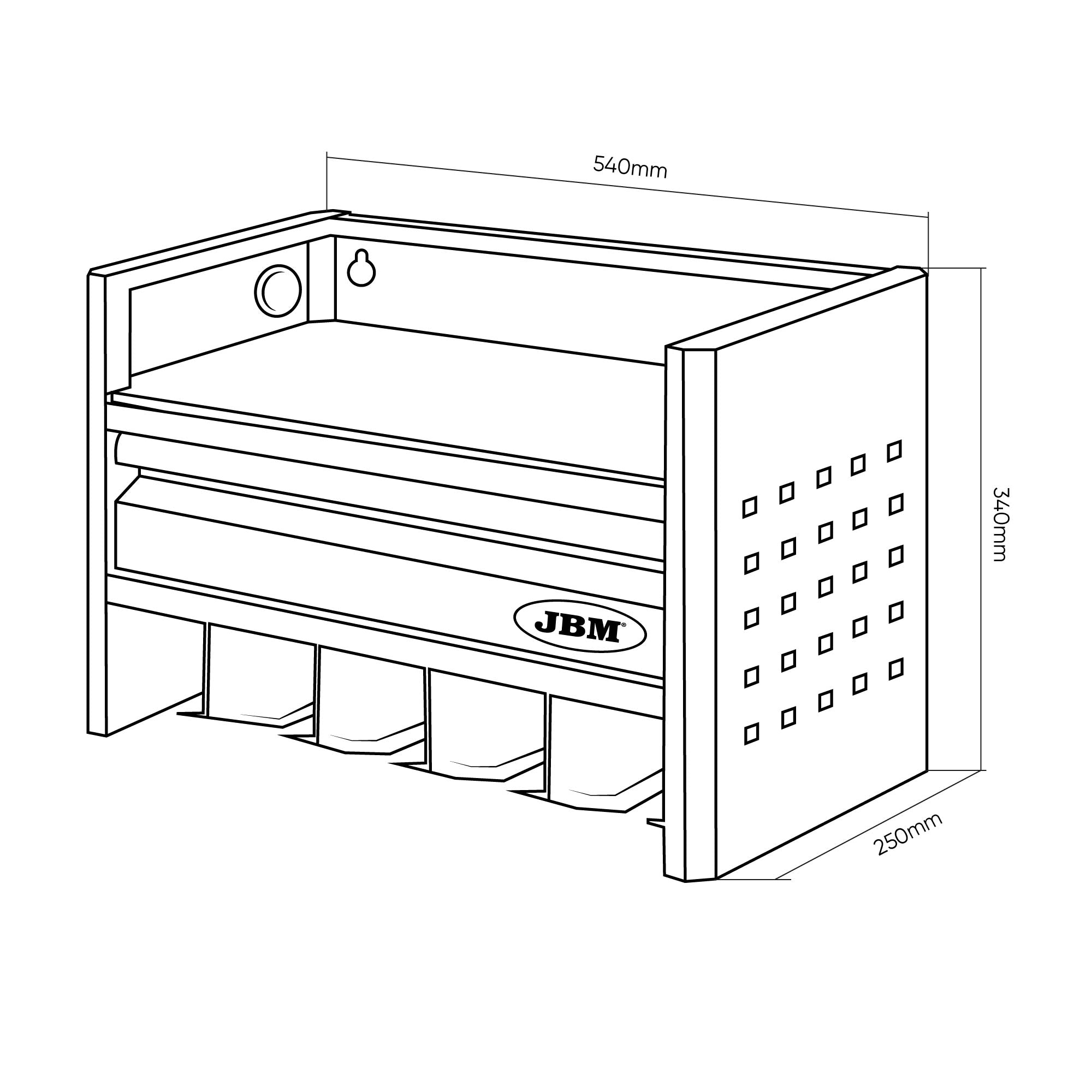 MENSOLA PER ATTREZZI ELETTRICI A 3 LIVELLI - DORATO 54784G JBM